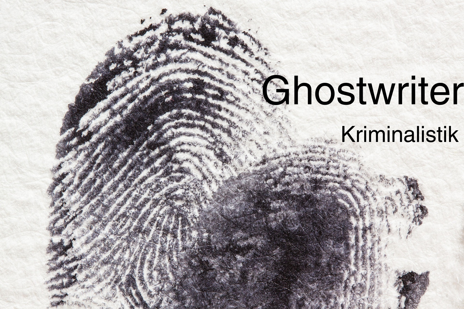 Ghostwriter Kriminalistik